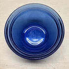 2 Vintage Anchor Hocking Cobalt Blue Glass Nesting Mixing Bowls-1.5Qt. & 2.5Qt.