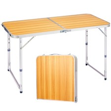 Indoor/Outdoor 4FT Dining Portable Aluminum Folding Table Perfect for Parties