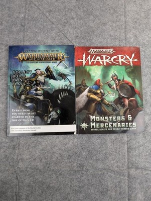 Warhammer Warcry Monsters & Mercenaries Age of Sigmar Book Lot 2 Good Condition