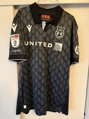2024-25 Macron Wrexham FC Black AWAY Paul Mullin Jersey / Kit XXL CLEAN R A R E
