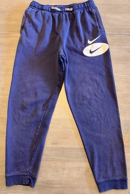 Nike Joggers Mens XL Blue Sportswear Double Swoosh Workout Gym Fleece Y2K Track