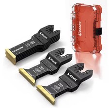 12pcEZARC Titanium Oscillating Saw Standard Length & Extra-Long Multitool Blades