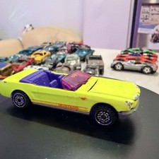 1983 Hot Wheels '65 Ford Mustang Convertible Neon Yellow Double Barrel 26E