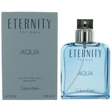 Eternity Aqua by Calvin Klein, 6.7 oz / Eau De Toilette Spray for Men open box