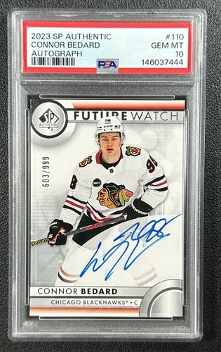 POP 11 CONNOR BEDARD PSA 10 2023 SP AUTHENTIC #110 ROOKIE AUTO FUTURE WATCH /999