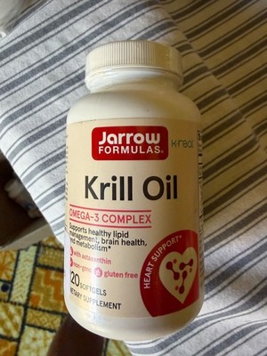 Jarrow Formulas Krill Oil - Phospholipid Omega-3 Complex Astaxanthin - 120
