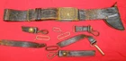 Beautiful Civil War Officer Silver Wreath Eagle Belt Buckle sword hooks non dug