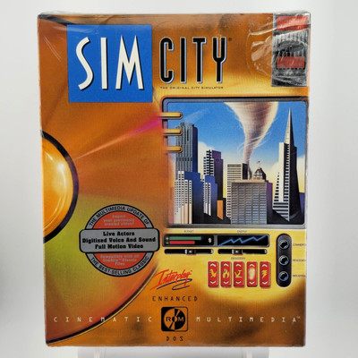 SimCity: Enhanced CD-ROM, 1993, Big Box, New & Sealed
