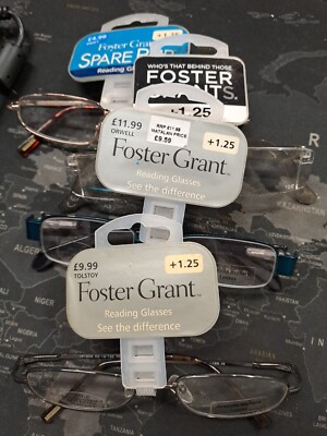 EB039 HOCHWERTIGE LESEBRILLE +1,25 VON FOSTER GRANT NEU PACKUNG MIT 10 PAAR