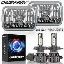 7"X6" inch Sealed Beam Headlight Conversion High/Low Beam + 100W H4 LED