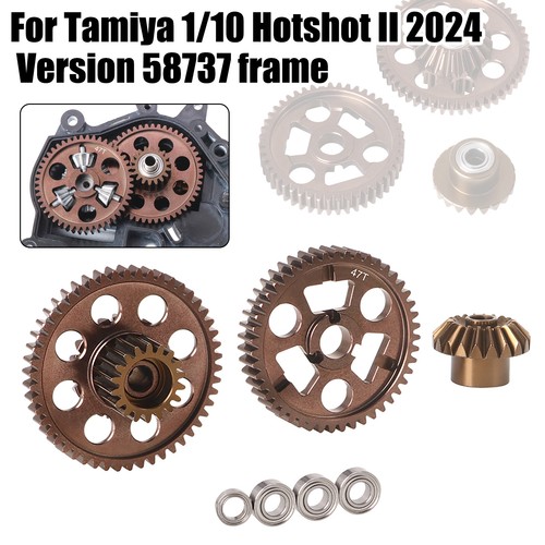 Alloy Front & Rear Transmission Gear Set For Tamiya 1/10 Hotshot II 2024 4WD - Imagen 11 de 22