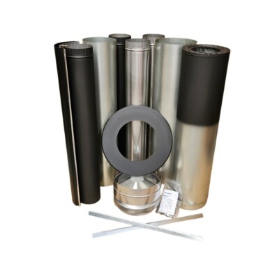 WOODEN HEATER 6″ full triple dropbox kit with paintedpipe and double ...