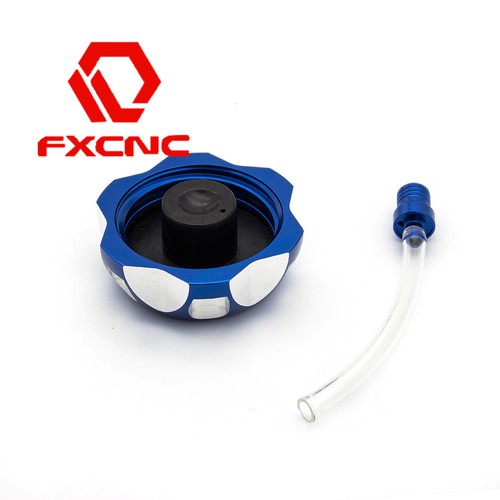 Cubierta tapa del tanque de combustible FXCNC Dirtbike billete gasolina para Yamaha YFM 700R 2008-2017 azul - Imagen 8 de 11