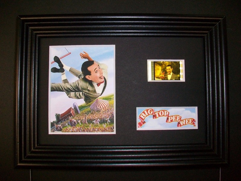 BIG TOP PEE WEE Framed Movie Film Cell Memorabilia Compliments poster dvd book