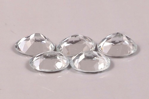 7*5 MM Natural Goshenite Colorless Beryl Oval Shape Faceted Loose Gemstone Lot - Picture 3 of 3