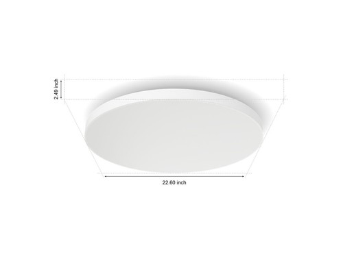 Panneau de plafond intelligent Philips Hue Datura grand rond 2,49 po x 22,60 blanc et couleur - Photo 3 sur 6