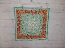 Vintage Mr. Emperor 27" x 27" Square Scarf Made Italy Floral Scribble Print 4050