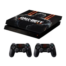 Vinyl Decal Sticker for Sony PS4 Slim Console + 2 Controllers Skin Cover