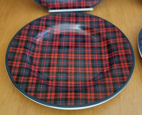 Furio TARTAN PLAID / Target HOLIDAY PLAID Salad plate set of 8, 8 1/4" Very good - Picture 8 of 17