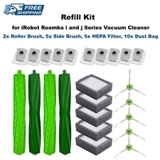 Roller Side Brush Filter Dust Bag Refill Set for iRobot Roomba I2+ I3 I7+ J5 J9+