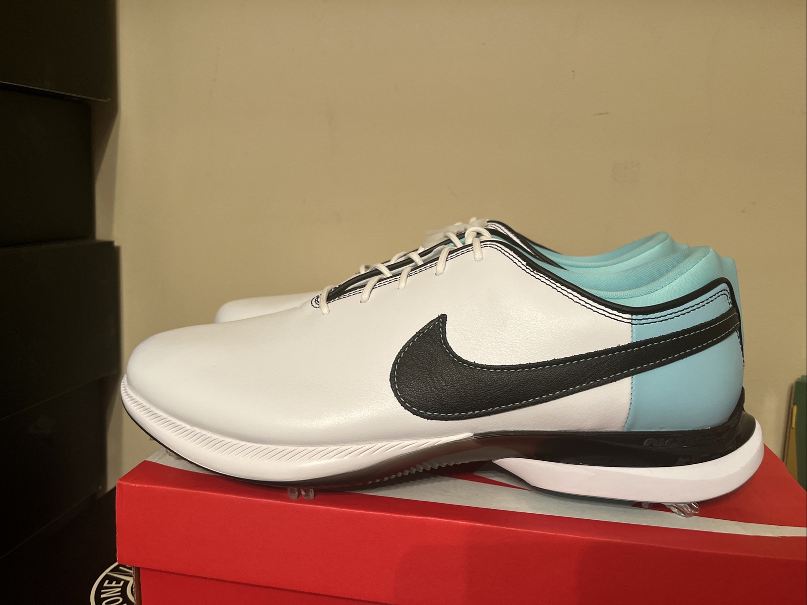 Size 13 Men’s Nike Air Zoom Victory Tour 2 Golf Shoes White Copa Blue DJ6569-114