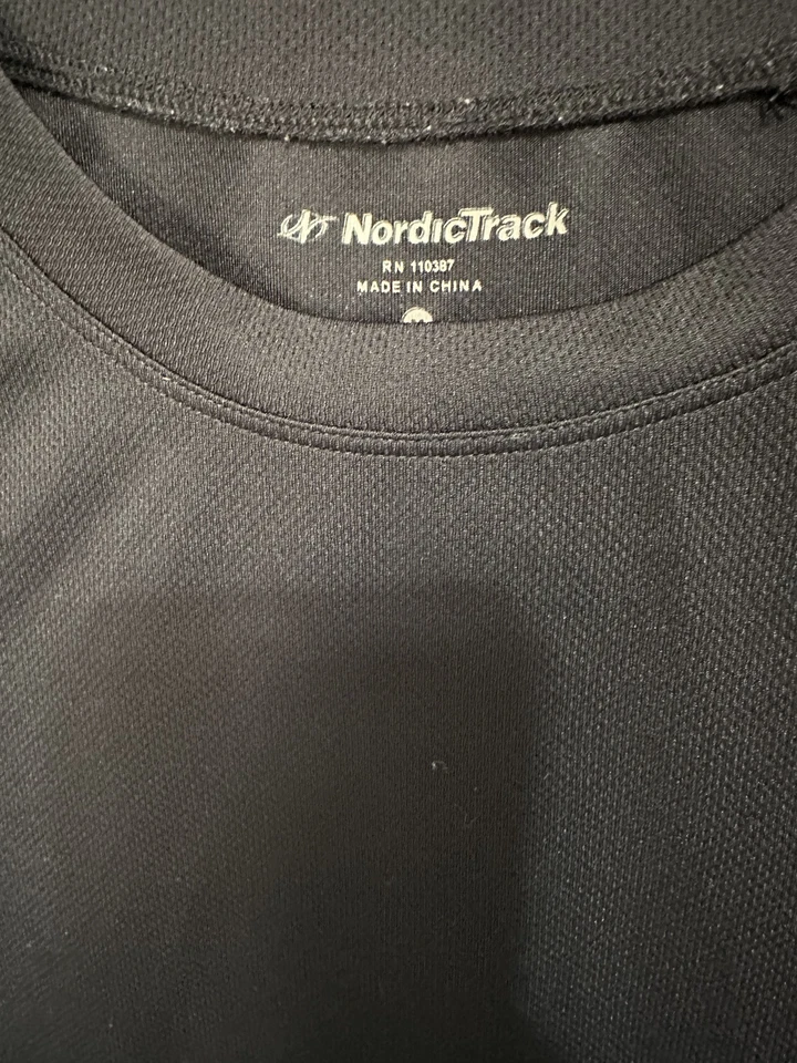 Nordic Track 女式黑色长袖运动服衬衫 - 中号 — 第 3/4 张图片