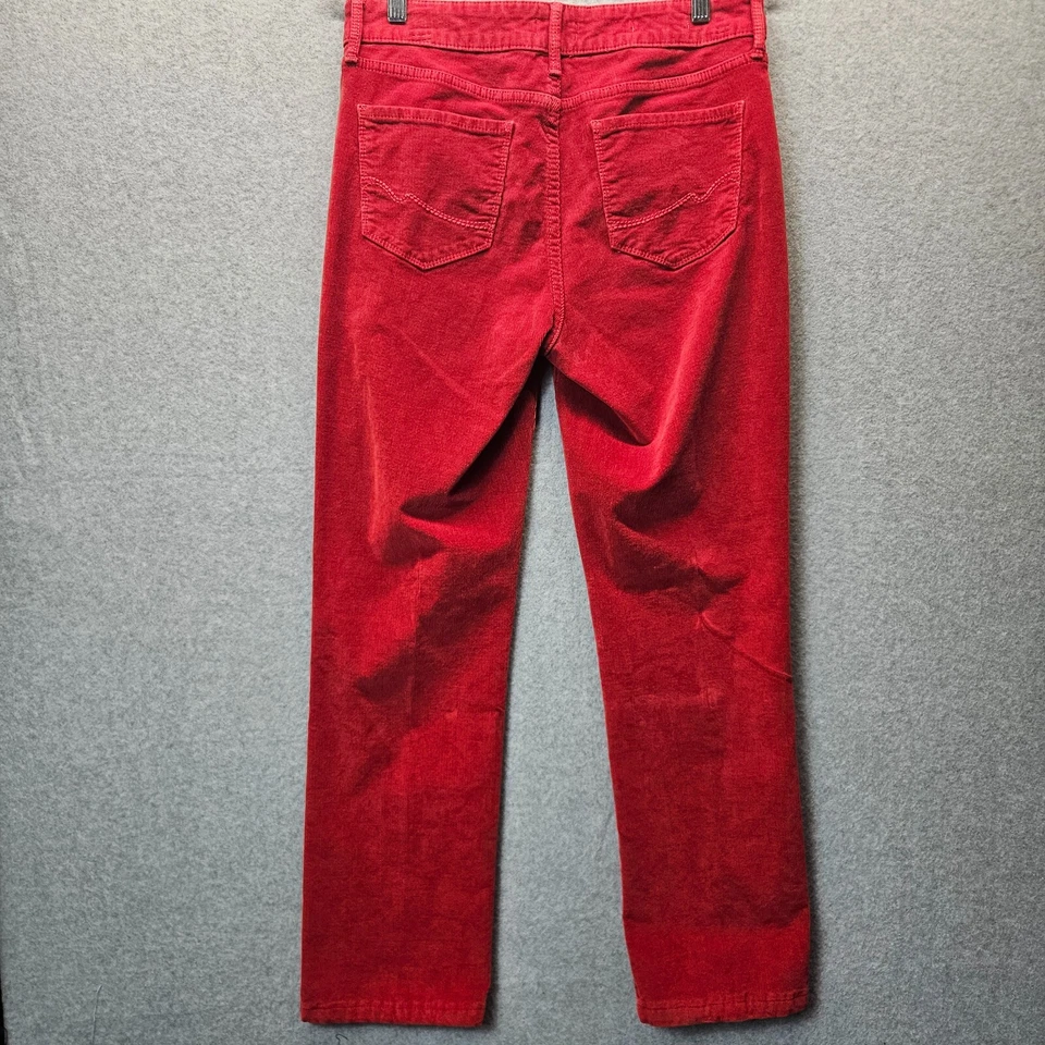 NYDJ Corduroy Pants Marilyn Straight Women Sz 10 Red Stretch Lift Tuck Light - Image 2 of 4