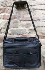 Borsa a tracolla nera in Eco-pelle uomo donna unisex vintage cm.30*20*15