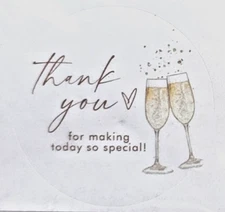 Celebration Wedding, Retire, Birthday Stickers "Thank you ...today so special"