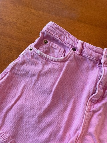 Lot Of 2 Zara Girls Sz 13 14: White Ruffle Tiered Mini Skirt & Pink Jean Shorts - Picture 9 of 13