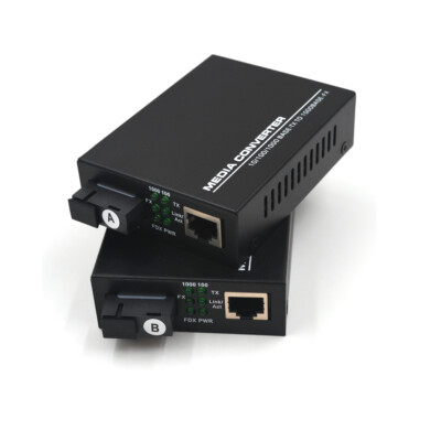 100/1000Mbps Gigabit Ethernet Media Converters Single Mode Single Fiber SC 20Km