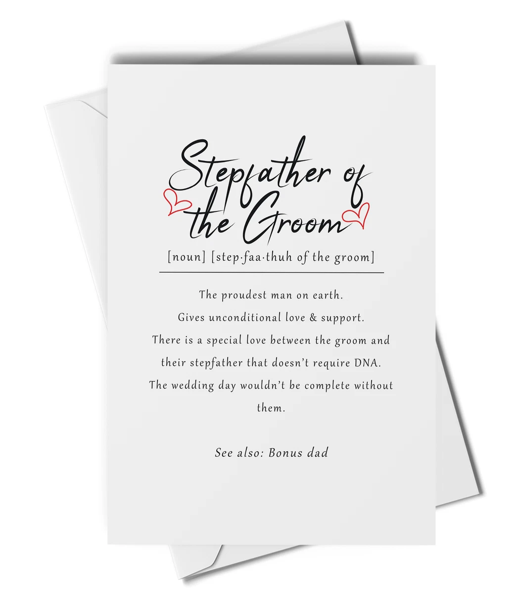 Stepfather hotsell wedding gift