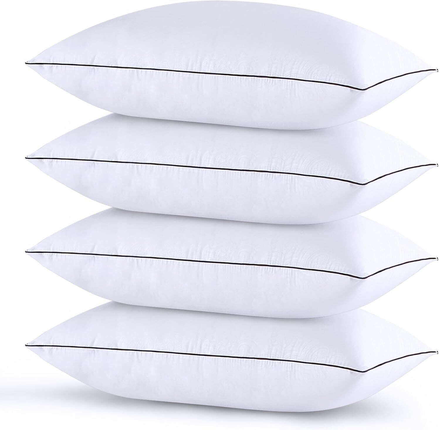 Pillow 4 Piece Set, Bed Pillow 4 Piece Set, Down Alternative