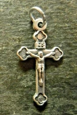 Catholic Crucifix Medal, Christian Pendant, Cross of Jesus Christ