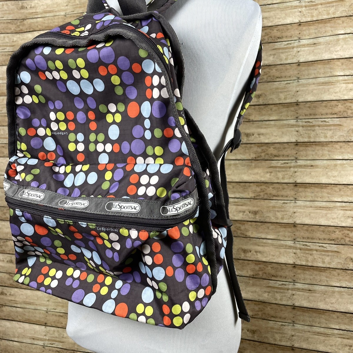 LeSportsac 【Essential】DOWNTOWN BACKPACK True Black Functional Backpack | LeSportsac