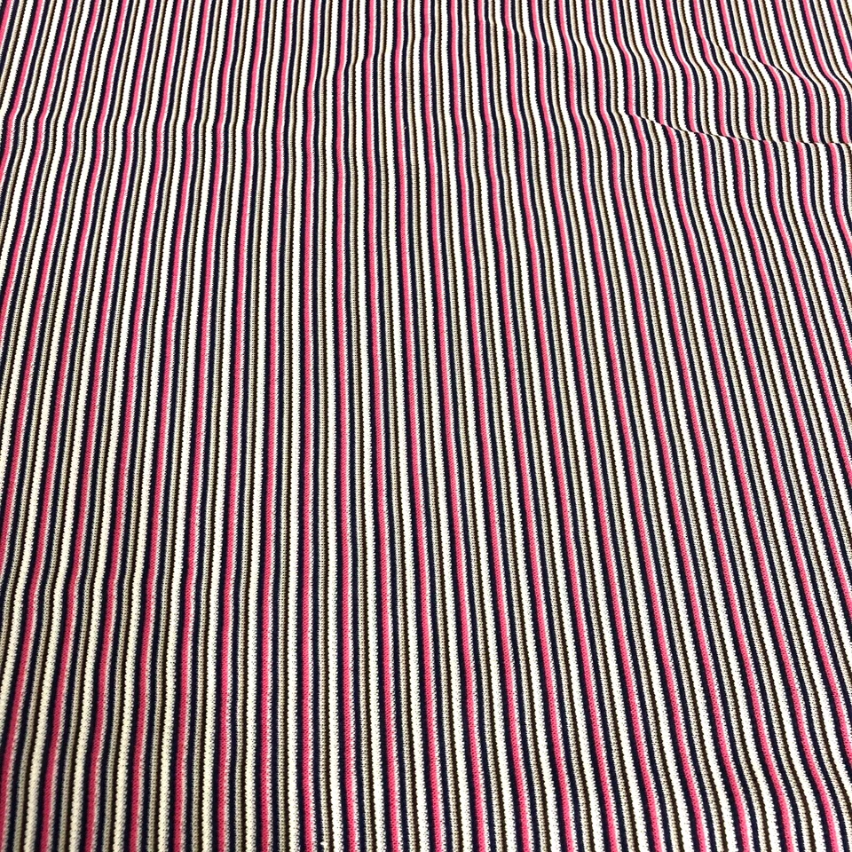 Jersey elástico listrado tecido vestuário vintage 1,4M x 84cm material retrô década de 1970 - Imagem 4 de 4