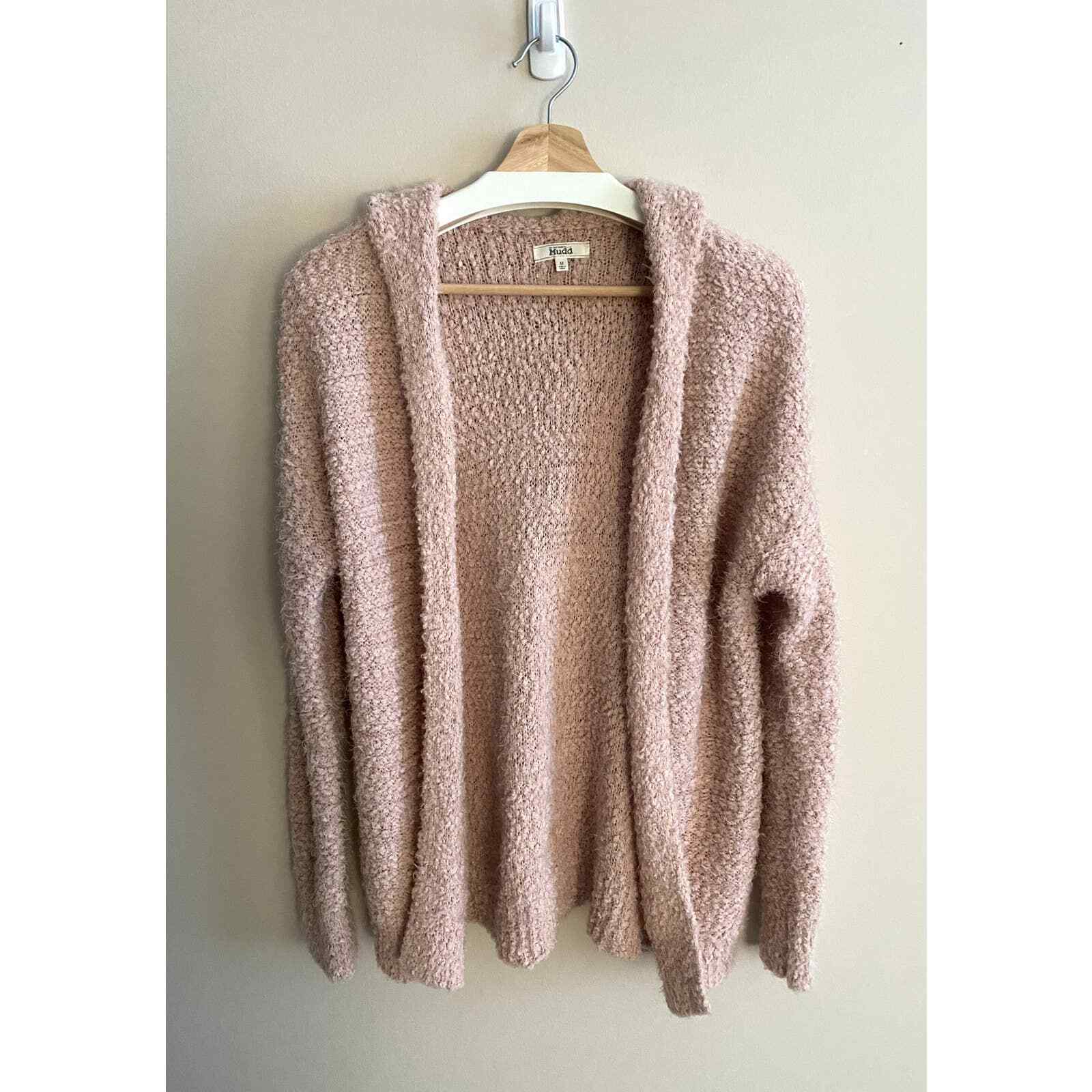 Mudd Pink Fuzzy Eyelash Open Front 