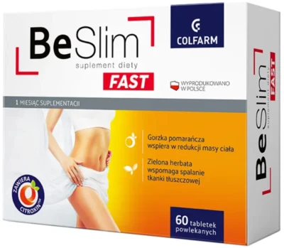COLFARM S.A Be Slim Fast Fettverbrennung Abnehmen Ohne Hunger 60 Tabletten DHL