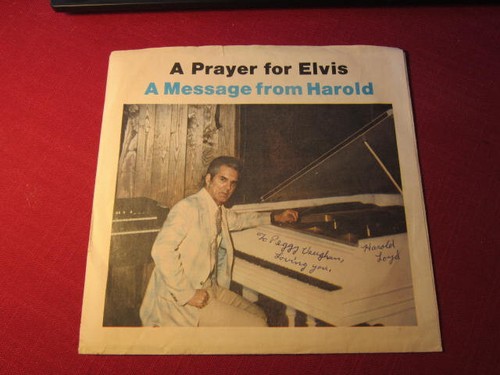 Selten: A Prayer For Elvis SIGNIERT/BESCHRIFTET von Harold Loyd Original 45rpm Vinyl - Bild 2 von 6