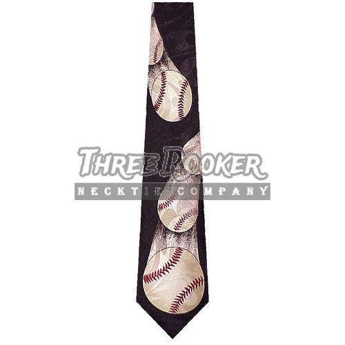 Baseball Tie Fastball Neckties Mens Sport Curve Neck Ties Brand New eBay