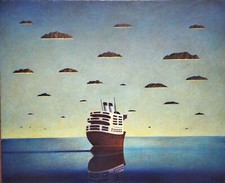 Quadro Dipinto Olio su Tela del grande Maestro Franco Fortunato-Dim. 65 x 80 cm.