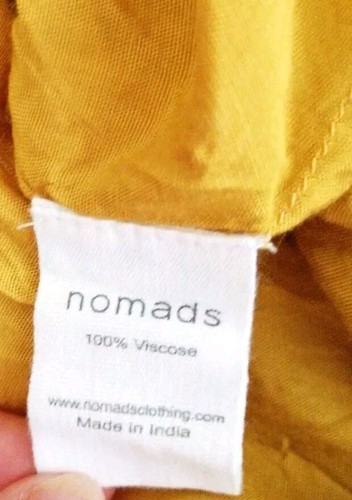 Nomads Womens Skirt Elastic Waist Pull On Midi A-Line Size 10 Yellow Floral - Picture 9 of 11