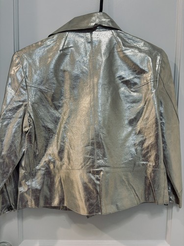 Robert Rodriguez PLATINUM Leather Jacket Sz 8 - Picture 7 of 7