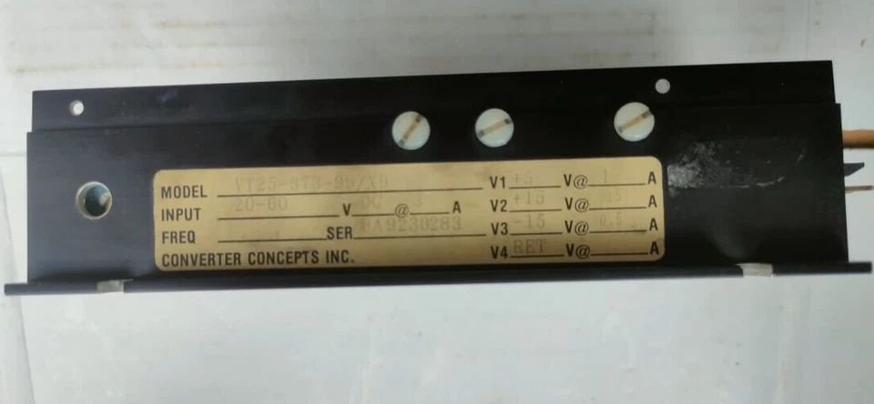 FUENTES DE ALIMENTACIÓN VT25-373-99/X9 CONVERTIDOR CONCEPTO INC Foto 2 de 4