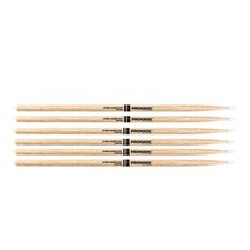 3 PACK Promark PW7AN Japanese Shira Kashi White Oak 7A Nylon tip drumsticks PW7A