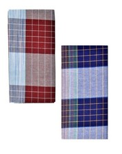 Pure Cotton Lungi Pack Of 2 Stitched Lungi 2 meters