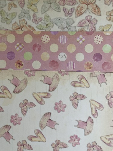 12X12 Scrapbook Paper Lot 12 Sheets "Ballet and Butterfly"Prints Card Making P23 - Bild 5 von 5