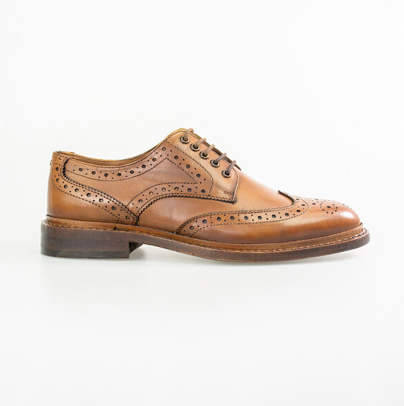 House of Cavani- Mens Cavendish Tan Brogue Shoes