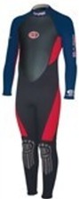 Bare 3/2MM Ignite, Men's Full Wetsuit Size SMALL, Blk/Rd/Ny, New Factory Seconds