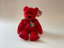 Ty Beanie Baby RED OSITO BEAR MEXICO with Tag Errors Plush Toy RARE RETIRED